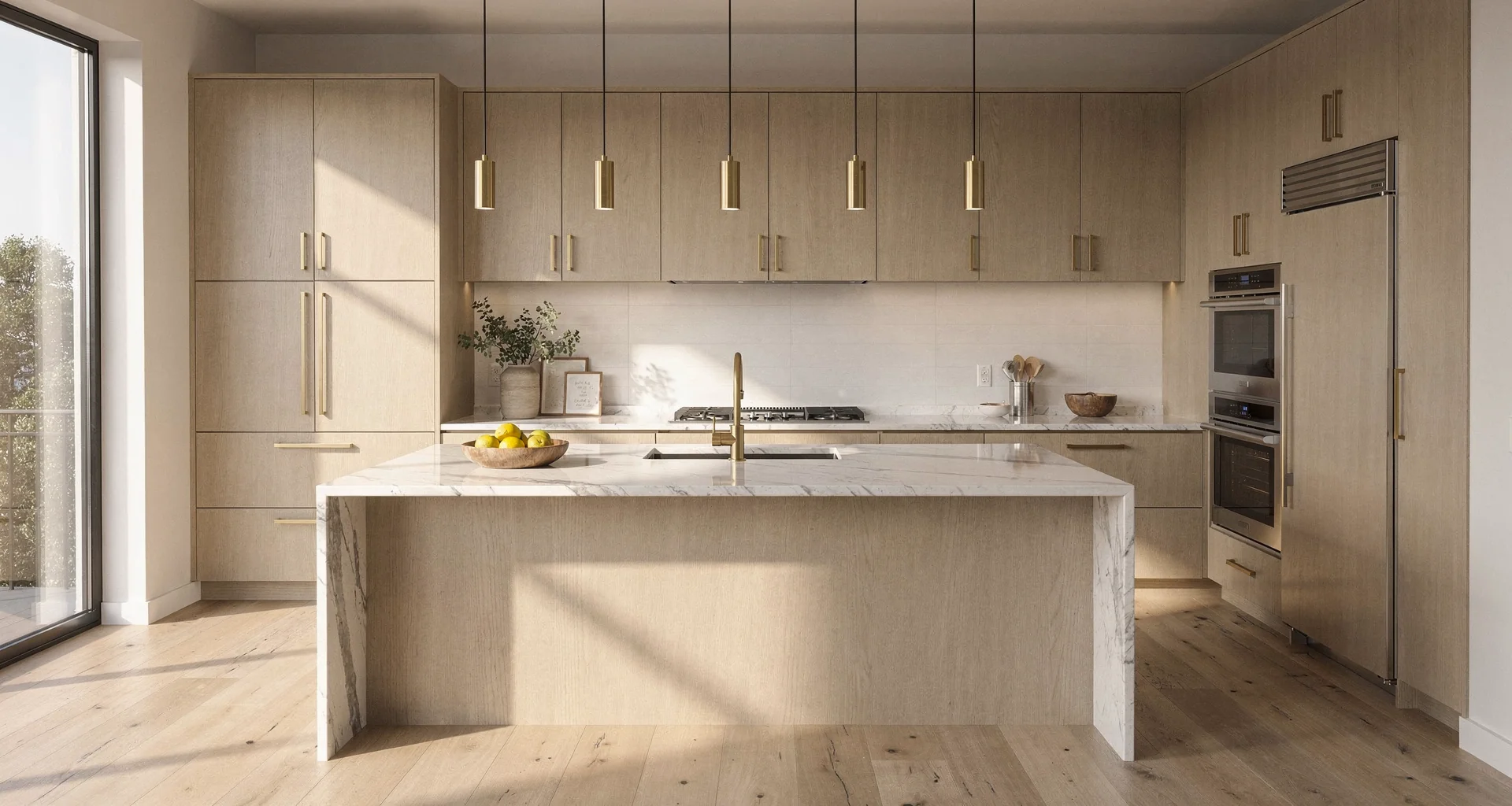 Remodeled kitchen with custom joinery