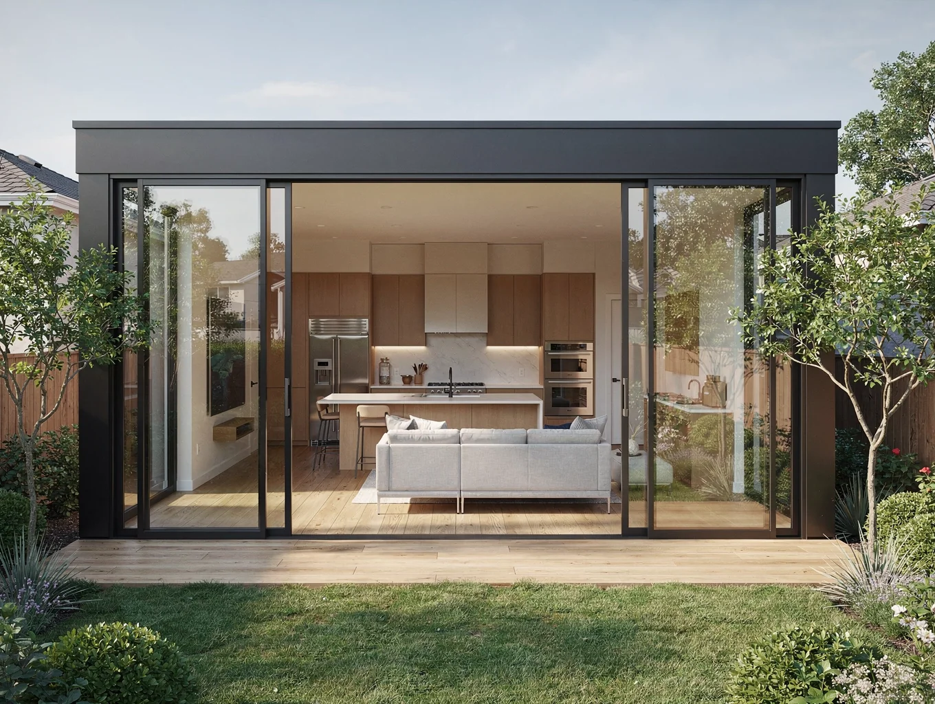 Home addition in Burlingame